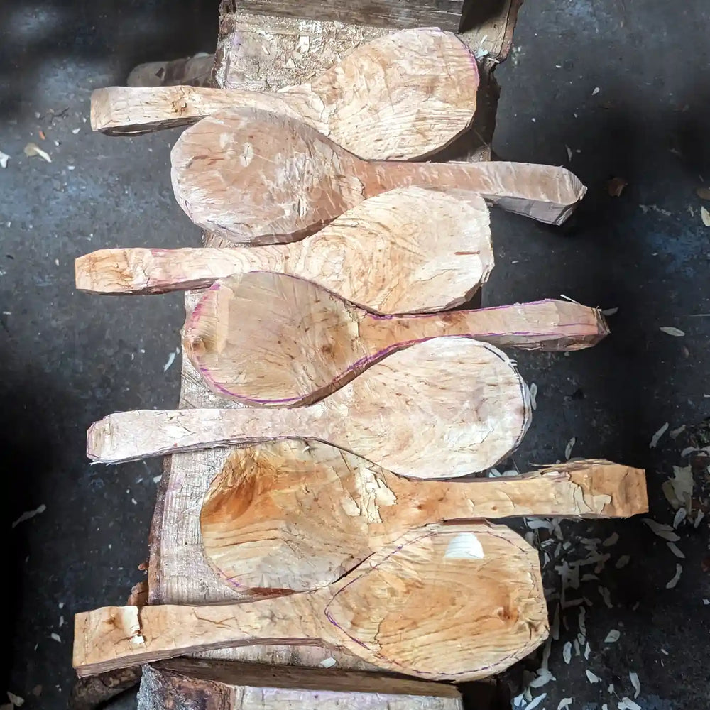 Handmade Birch Wood Serving Spoon (Large) - Na'vi Organics